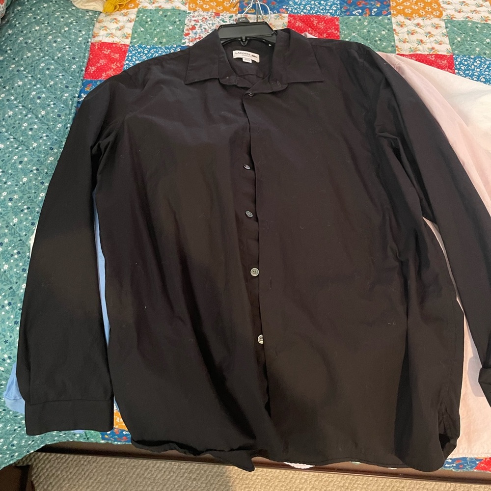 Mens lightly used Lacoste dress shirts- size L